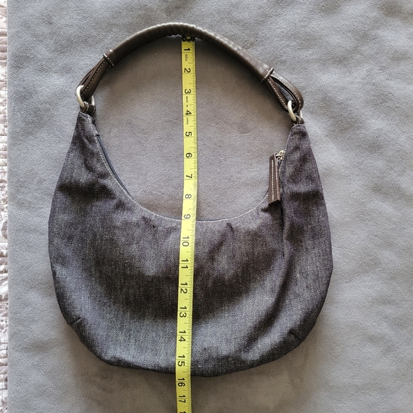 old navy y2k 2000s curved denim double strap mini shoulder hand hobo bag - Picture 2 of 5